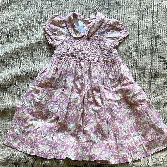 Marie Chantal Other - Floral Pink and White Smocked girls Dress